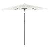 White Sun Umbrella with Steel Pole 223 x 223 x 213 cm