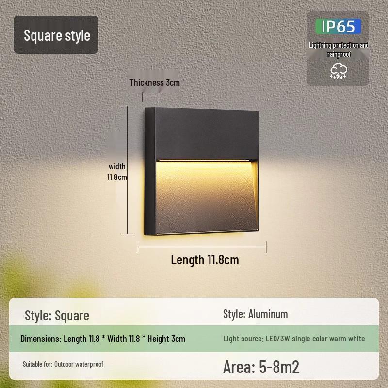 

LED Waterproof Outdoor Floor and Stair Wall Lamp Small Square холодний білий колір