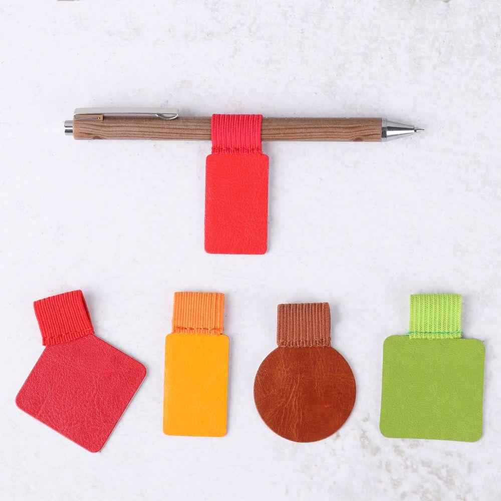 Notebook Accessories Multicolor Pen Clips Pencil Elastic Loop Self-adhesive Pens Holder Leather