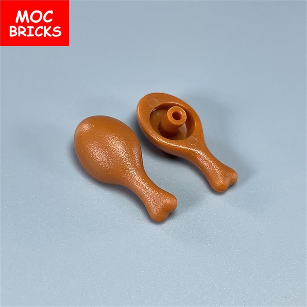 10pcs/lot MOC Bricks Drumstick Thanksgiving Day Assemble Particles Building Blocks Kids Toys Plastic Dolls