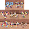 8Pcs Gold Plated Pendant with Puzzle Shape Pendant Enamel Autism Awareness Pendant Bulk Diy Necklace Bracelet Keychain