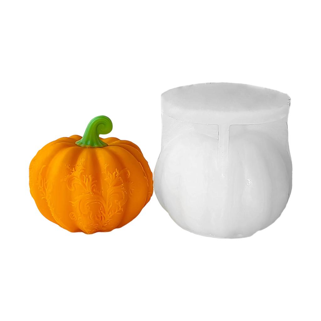 Pumpkin Candle Mould Halloween Silicone Molds Ornament Molds Castings Molds Plasters Molds for Home Decoration