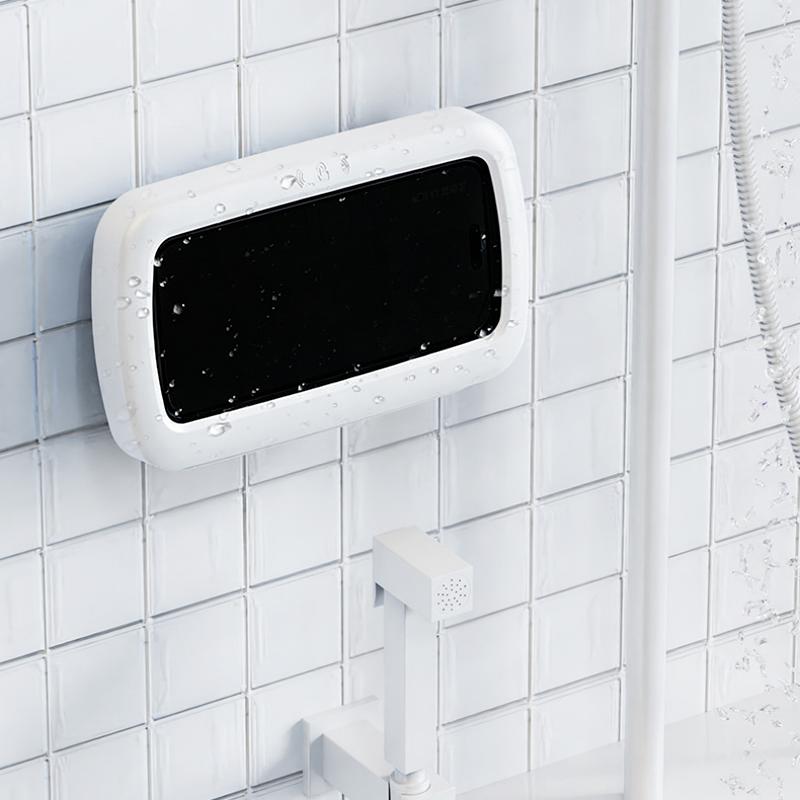 Rotatable Waterproof Wall-Mounted Mobile Phone Box Protective Cover Touch Screen Mobile Phone Holder Bathroom Sealed Storage