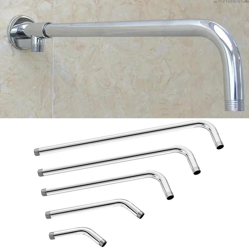 1Pc Wall Shower Arm Rust Proof Shower Head Extension Pipe Stainless Steel Arm Bracket Bathroom Home Accessories
