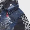 2024 Men's Spring Black Patchwork Printed Denim Cardigan Vest