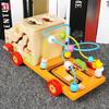 Wooden Educational Kid Learning Car Shape And Pattern Recognition Toddler Play