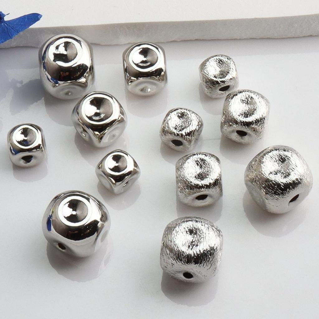 14K Gold Filled Frosted Square Spacer Beads for DIY Jewelry