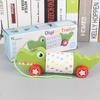 Wooden Animal Push Down Car Pull Rope Car Towing Toys Push and Go Baby Girl Walker Duck Puppy for Kids Early Education Toddler