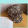 Horse Riding Hat With Leopard Print And Windproof Features For Autumn Season