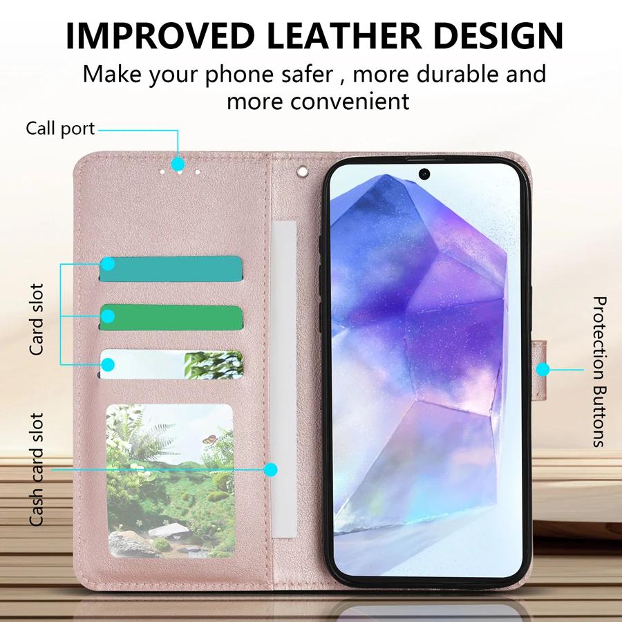 Portfel Gniazdo na Karty Stojak Magnetyczne Klapka Skórzane Etui Dla Samsung Galaxy A0s A07 A13 A14 A1 A16 A17 A26 A34 A3 A36 A3 A4 A A6