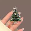 Cute and Simple Green Christmas Tree Brooch, Personalized Light Luxury, High-end, Niche Design, Christmas Atmosphere Brooch