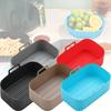 Air Silicone Fryer Pot Rectangle Baking Tray Basket Non Stick Kitchen Tools