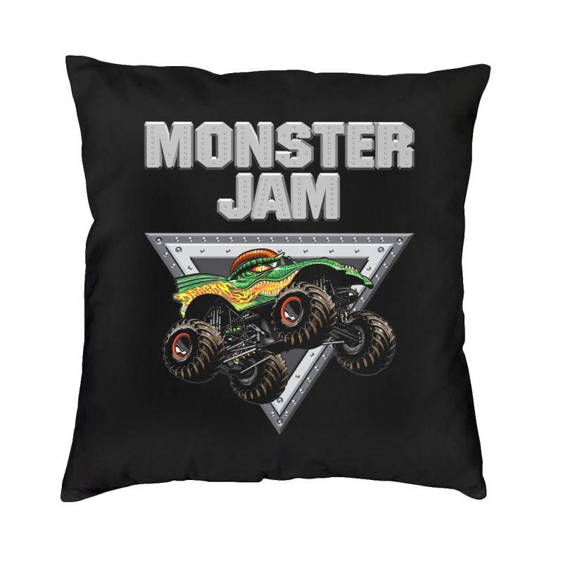 Monster Jam Grave Digger Monster Truck Square Pillow Cover Home Decor Cushions Throw Pillow Living Room Doublesided Printing