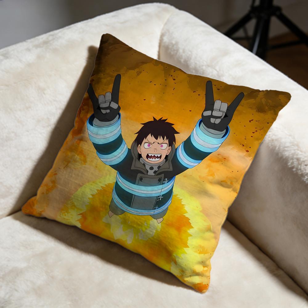 Hot FFire Forceing Cushion Cover Soft Decorative Pillow Case Suitable for Bedroom Sofa Car Travel Use