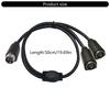 Mini Din 8-Pin Splitter Y Adapter Cable Mini Din 8 Cored Auditory/Video Cable S-Video Set-Top Box Cord 50CM