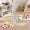 Number Theme Wall Sticker Hopscotch Game Floor Sticker, 1-10 Self-Adhesive Decal, PVC Waterproof for Home Kindergarten Classroom