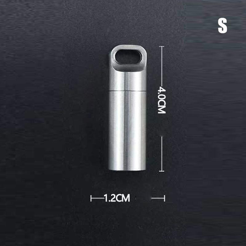 Portable Mini Stainless Steel Pill Box Sealed Multifunctional Waterproof Tank