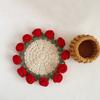 Handmade Crochet Rose Flower Coaster Set Heat-Resistant Cup Mats for Home Decor DIY Mother's Day Gift Eco-Friendly