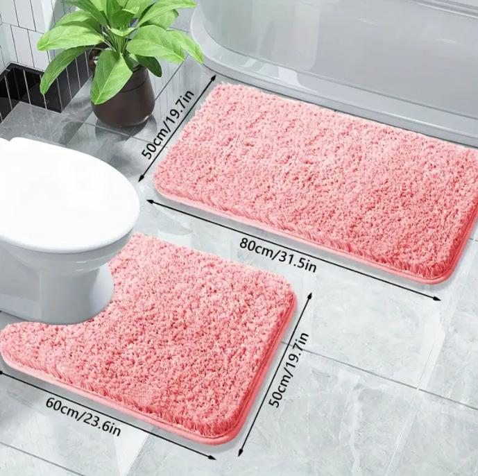 Bathroom Absorbent Floor Mat Home Bathroom Floormat Quick Drying U-shaped Toilet Cushion Carpet Bathroom Accessories At The Entrance of The Toilet