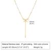 Imitation pearl Y-shaped Tassel Pendant Necklace for Women, Exquisite Gold Plated Stainless Steel Luxury Waterproof Jewelry Gift