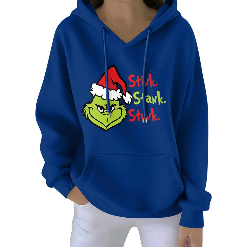 Women's Christmas  Hoodie Funny Cute Christmas Holiday Sweatshirt Pullover