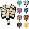 Knit Shawl Striped Fashion Trendy Chic Ladies Shoulder Wrap Stylish Black White Pattern Versatile Outerwear Elegant Accessory