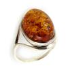 Amber 'Inspiration' Silver Ring
