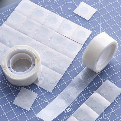 1 Rolls Transparent Dot Double-sided Adhesive Tape (100pcs Round Dot/Roll) Adhesive Tape For Scrapbook Crafts Journal,