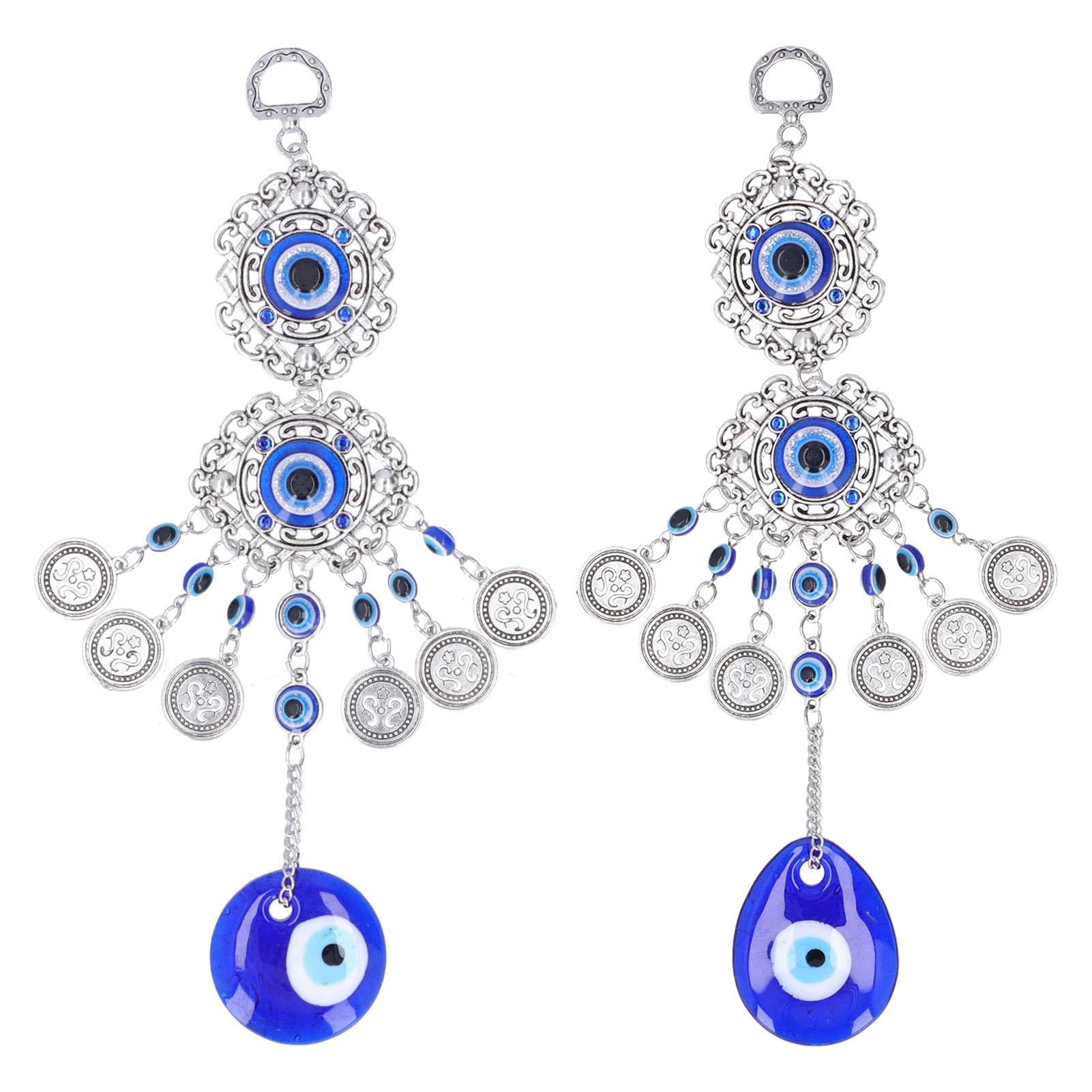 

Кулон Глаз Фатимы Изысканная цветная кисточка Цветная глазурь Сплав Высокая прочность Подвеска Глаз Фатимы для автомобиля или Water Drop