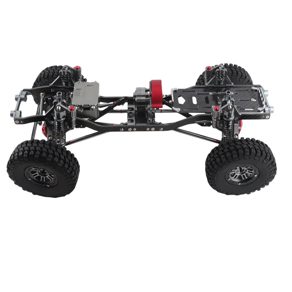 RC Car Chassis Kit, RC Car Frame Set with CNC Aluminum Alloy Winch Mount Carbon Frame for 31300CMm Wheelbase