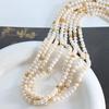 French Baroque Freshwater Pearl & Stainless Steel Necklace - Romantic Mother Style