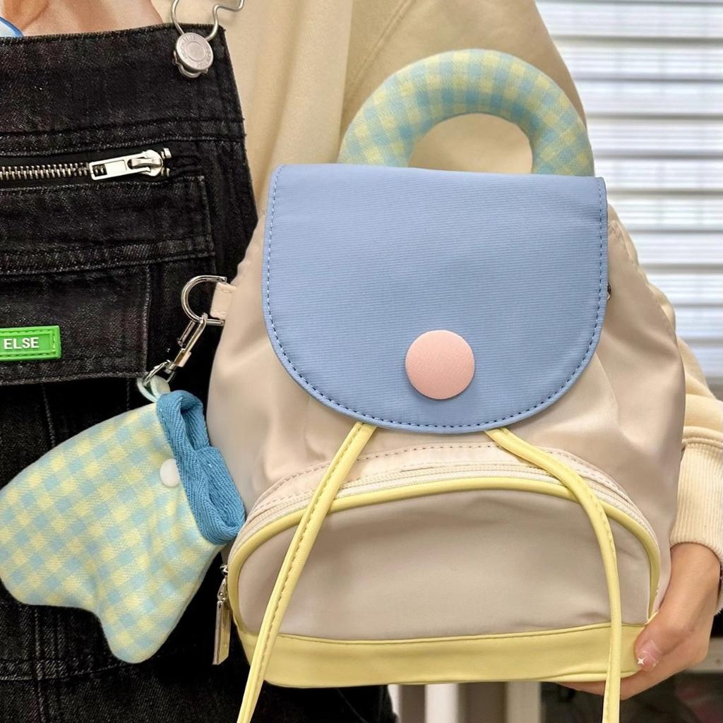 Summer Button Small Backpack Spring and Summer Cute Small Schoolbag Mini Small Bag Backpack Female