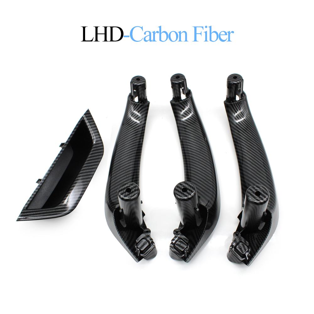 4PCS SET LHD RHD Car Interior Door Handle Cover Inner Panel Armrest Pull Trim Replacement For BMW X3 X4 F25 F26 2010-2016