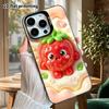 Phone Case: 2D Flat Design, Fits iPhone 18, 17, 16, 15, 14, 13 Pro, Cartoon Little Red Strawberry Character, Perfect Christmas and Halloween Holiday G