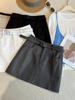 2026 Spring Korean Pink High-Waisted A-Line Slimming Mini Skirt - Trendy & Versatile