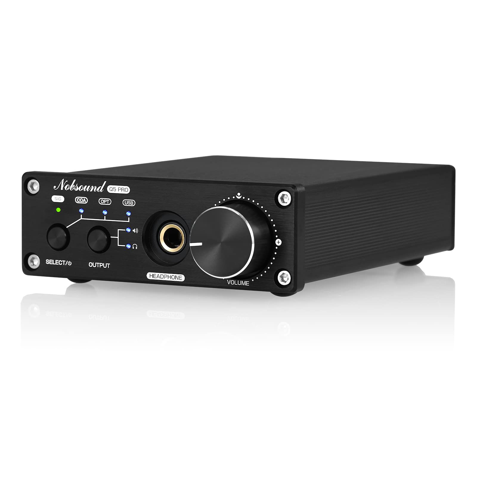 

HiFi Dual ES9038Q2M USB DAC COAX OPT Digital TO Analog Converter Підсилювач для навушників срібний