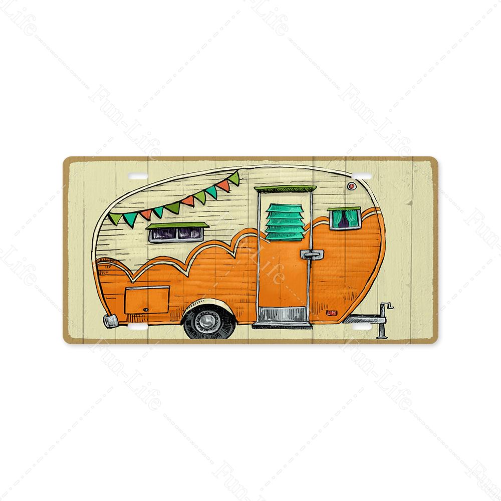 Camping Metal Sign Plate Plaque Vintage Tin Sign Decor for Camping/Cars/Tent/Cookout/Camping Supplies/Home Wall Decor