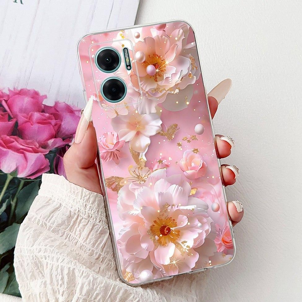 Clear For Redmi 10 5G 2022 Case Cover Luxury Butterfly Love Fashion Flowers Cool Lion Painted Casing 22041219G 22041219NY