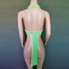 Women's Summer Striped Deep V Backless Strappy Top