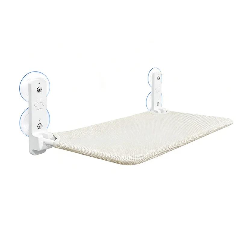 

Cat Window Perch with Strong Suction Cups Foldable Cat Hammock Window Seat for Indoor Cats Space Saving Cat Bed 30cm x 52cm белый