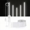 LED Wall Soundproof Panel Decor COB LED Strip Neon Light with Touch Swtich Dimmable 24V Silicone Adhesive Tape Cabinet Lighting