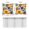 Pillow Case Colorful Floral Blue Orange Comfy Pillow Cover For Wedding Party Home Decor Morden Pillowcases