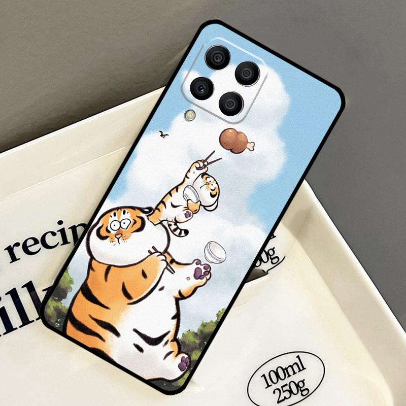 

Cartoon Fat Tiger Case For Samsung Galaxy M32 M12 M52 M15 M35 M55 M31 M56 M36 M16 M06 M13 M33 M53 M14 M34 M54 Samsung M54