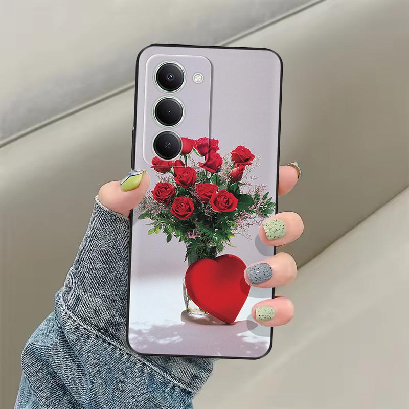 For Redmi 15 Case 2025 Cute Flowers Coque Soft Liquid Silicone Back Cover For Redmi 15 Phone Cases Redmi15 5G 4G Fundas Shells