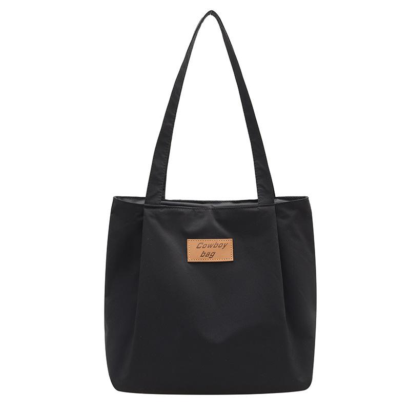 Bags Women's Large-capacity Tote Bags Nylon Casual Shopping Bags Shoulder Bags Women's Simple Solid-color Handbags