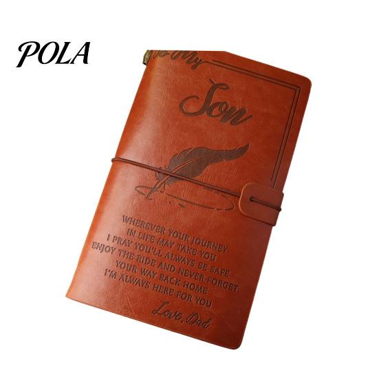 Collage Friendly Notebook Journal Notebook, Loose-Leaf Refillable Faux Leather Cover with Elastic Durable Daily Use Strap, Multi-Purpose Writing Diary