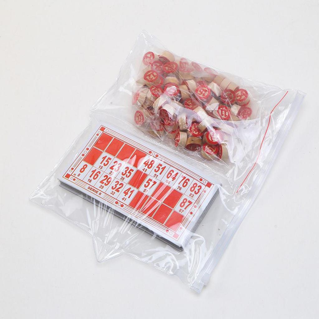 Vintage Wooden Bingo Game Set Large Print Cards Fun Family Group Activity for Parties, Classroom & Game Nights, Easy Reading