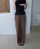 WIOE Lacy Jacquard Banding Pants_Brown