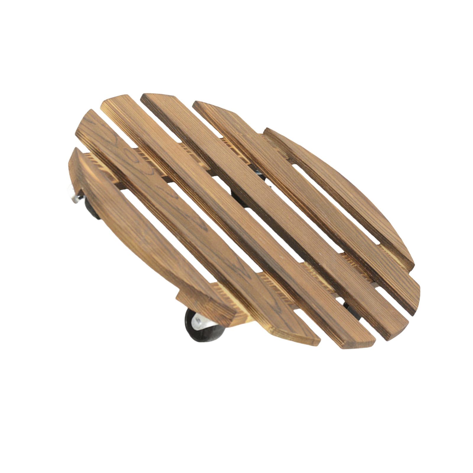 

Круглые цветочные горшки из массива дерева Деревянная подставка на колесах Основа для кашпо Карбонизированное дерево Мобильная основа для кашпо для дома M