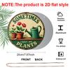 2D Flat 1pc Humorous Garden Aluminum Sign Round Decorative Hanging Ornament, Home Kitchen Garden Balcony Fence Decor, Indoor/Outdoor Door Wall Art